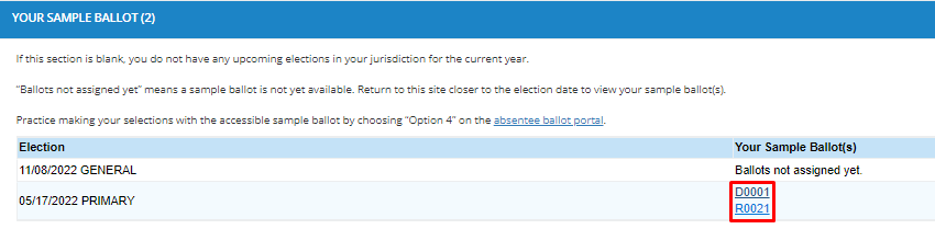 Sample Ballot Step 3